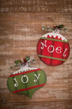 10” Deco Joy/Noel Ornament