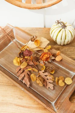18'' Dry Leaf Lantern Fruit Spray