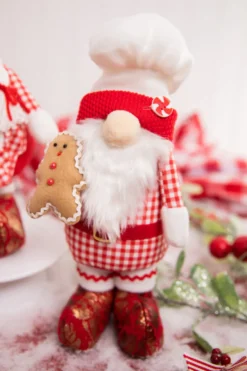 13" Fabric Holiday Chef Gnome
