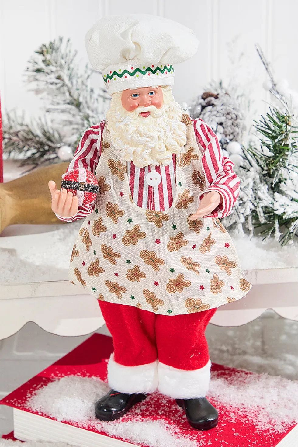 11" Fabric Holiday Santa