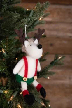 6” Fabric Reindeer Ornament