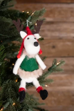 6” Fabric Reindeer Ornament