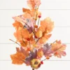 28" Fall Leaves Pumpkin Spray