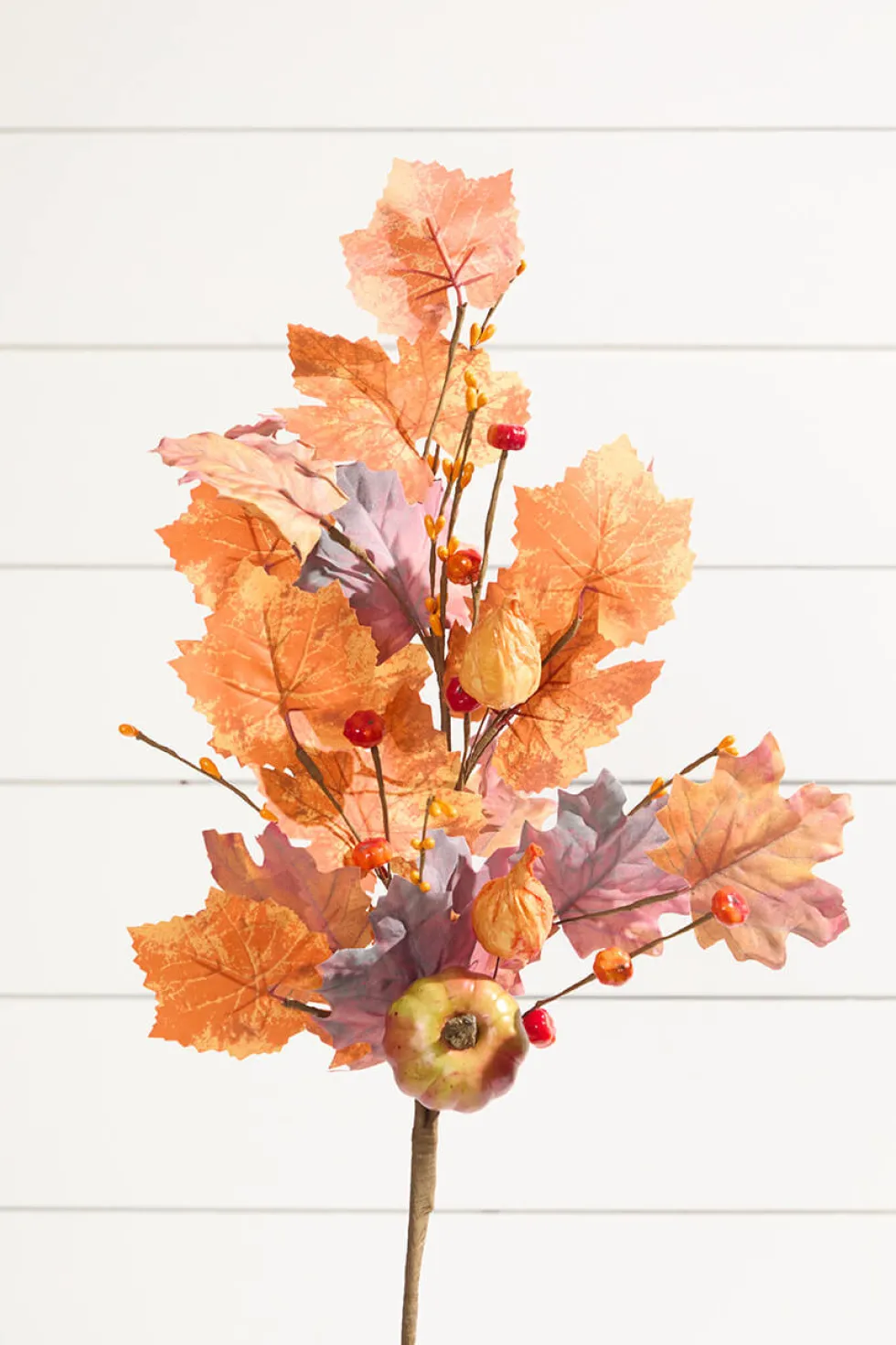 28" Fall Leaves Pumpkin Spray