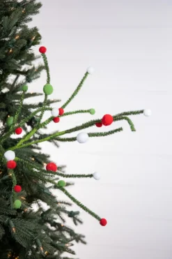 31” Felt Ball Twig Spray