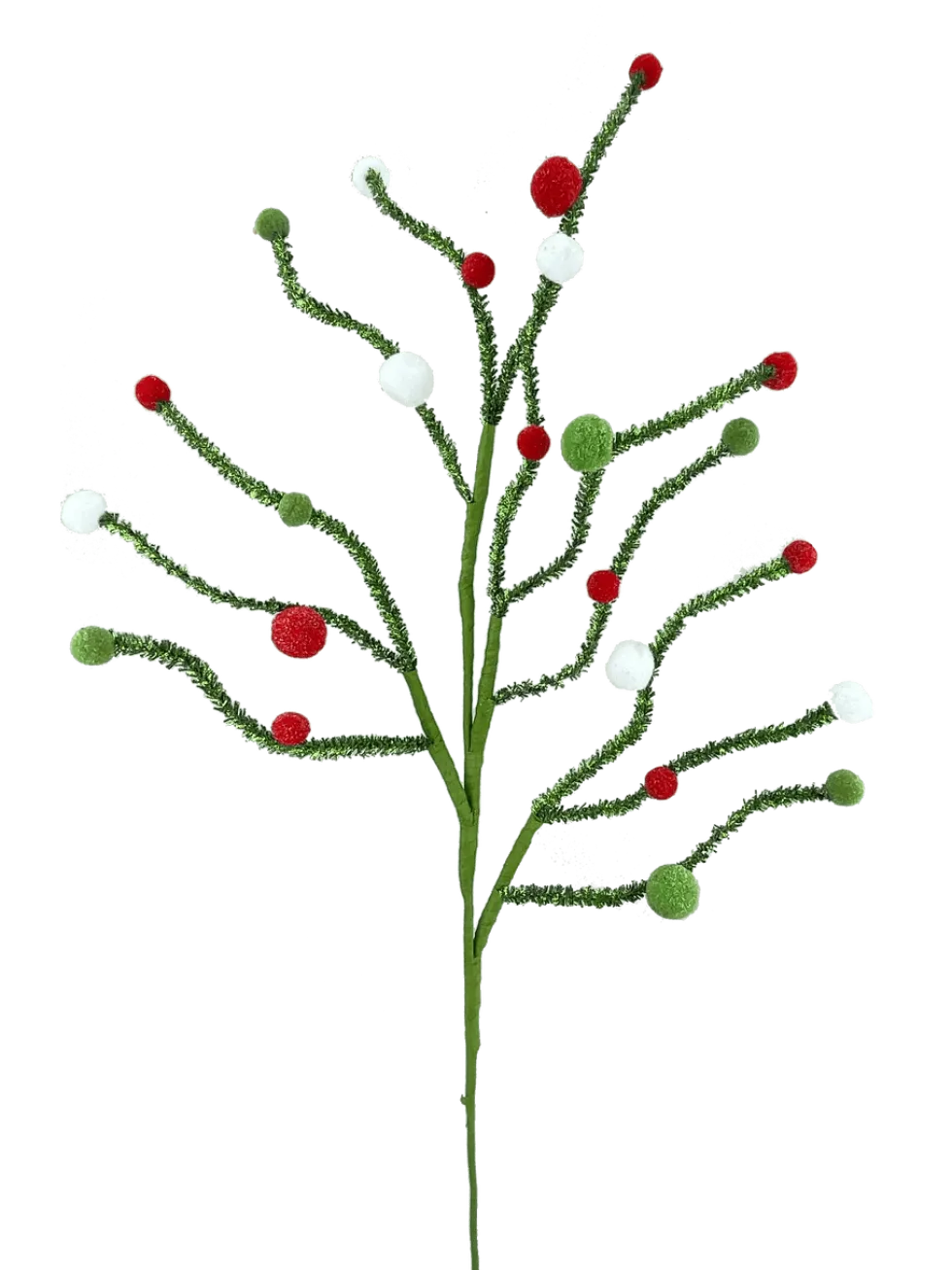 31” Felt Ball Twig Spray