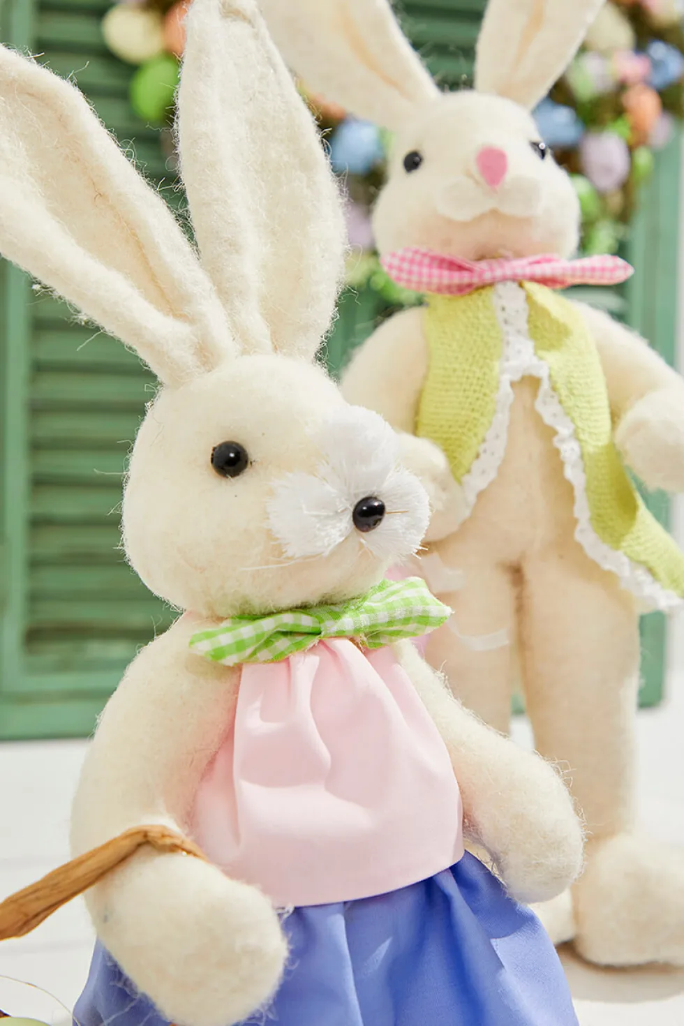 17" Felt Bunny with Egg