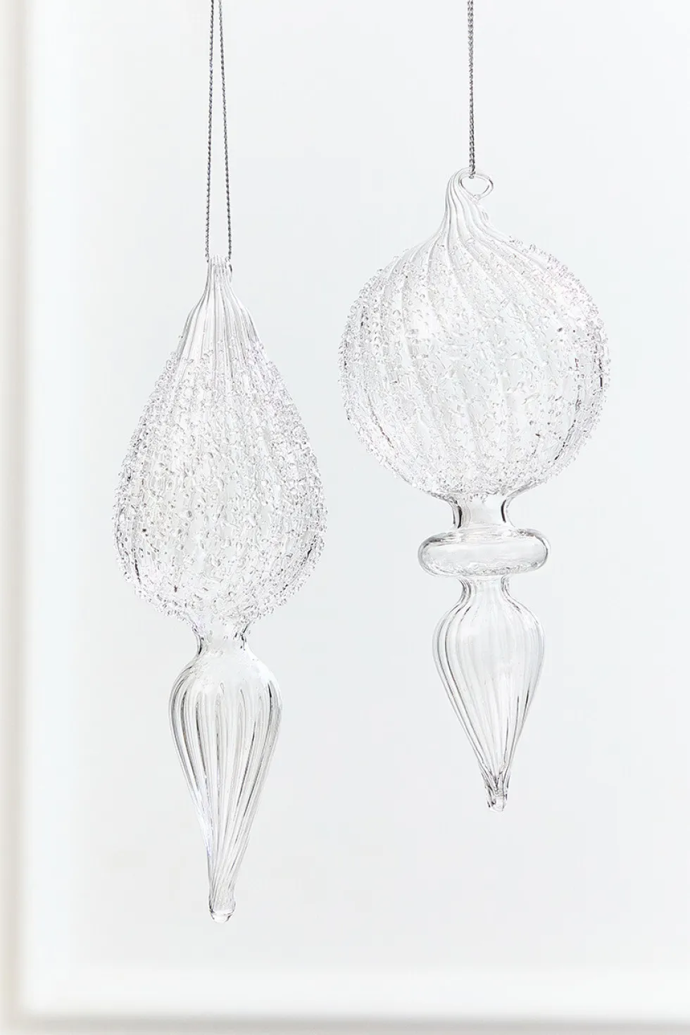 7.5" - 8" Finial Glass Ornament