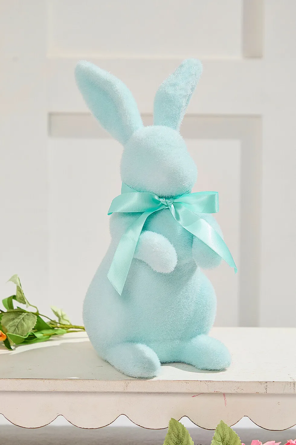 11" Flocked Easter Bunny