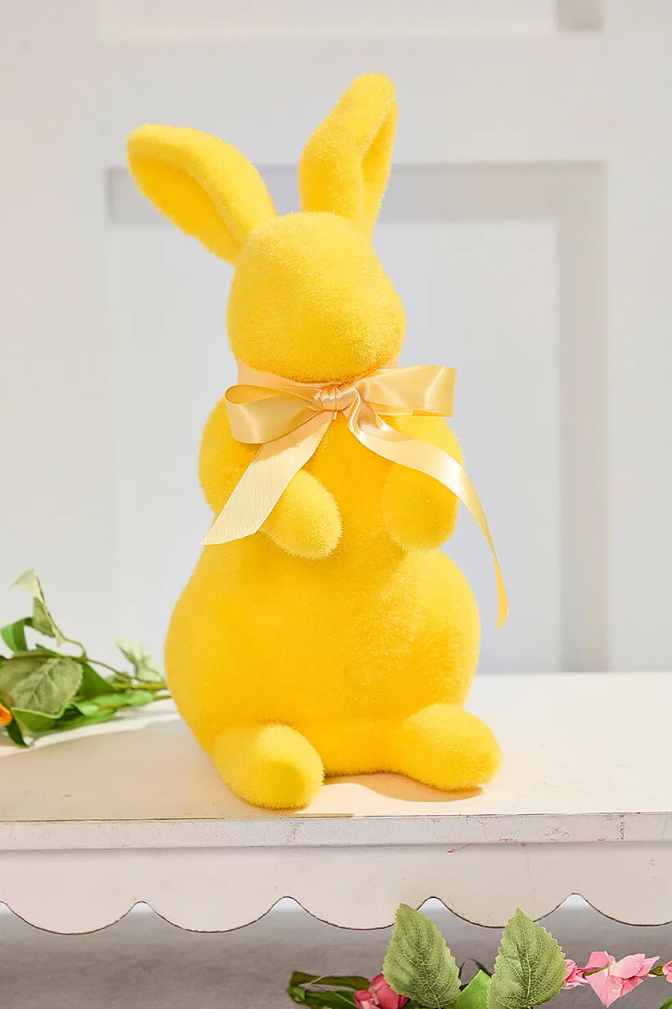 11" Flocked Easter Bunny