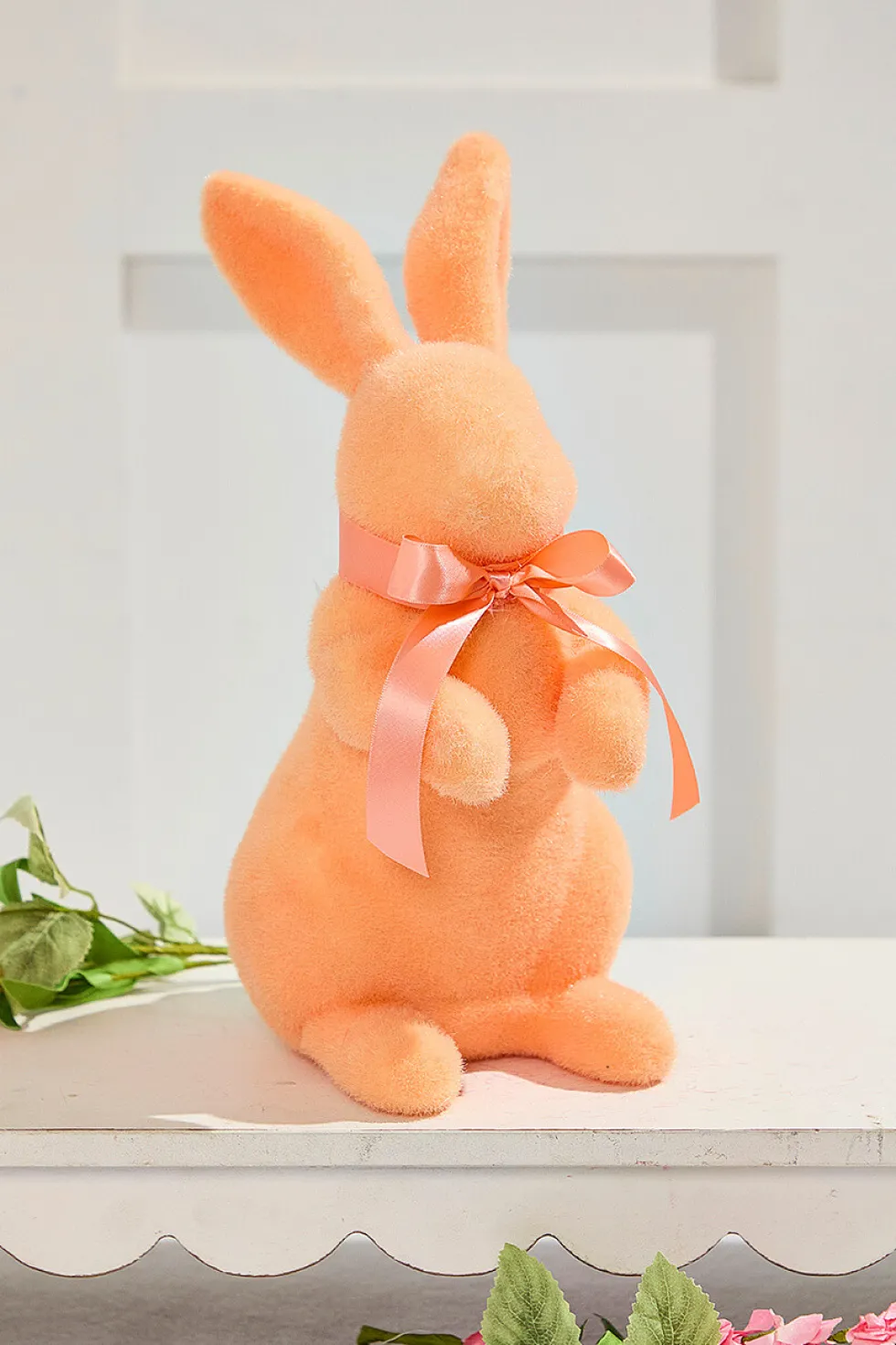 11" Flocked Easter Bunny