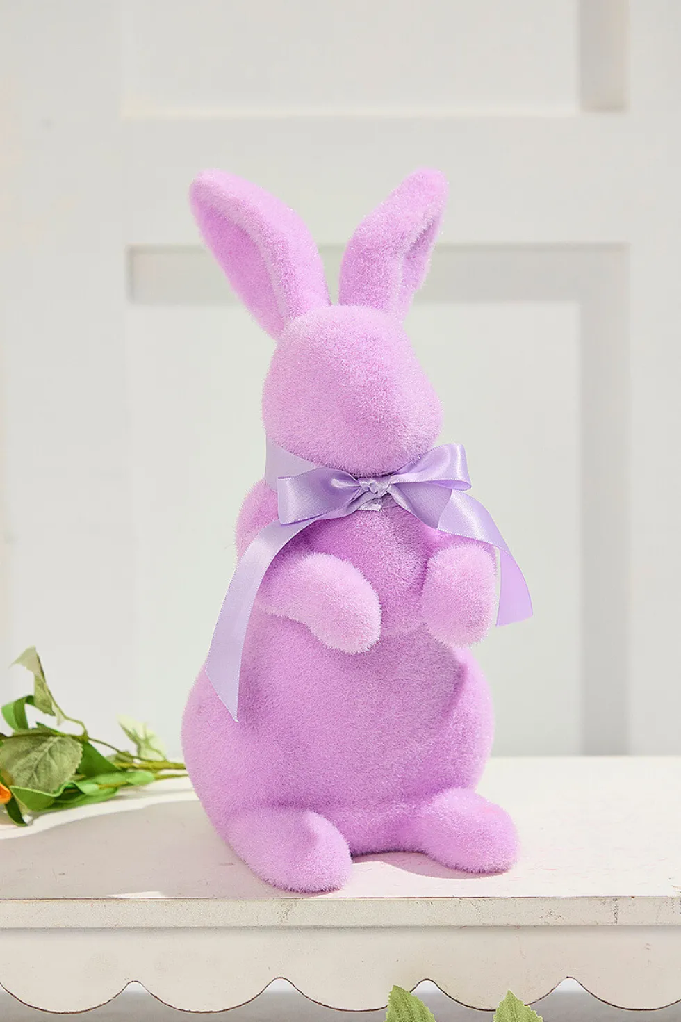 11" Flocked Easter Bunny