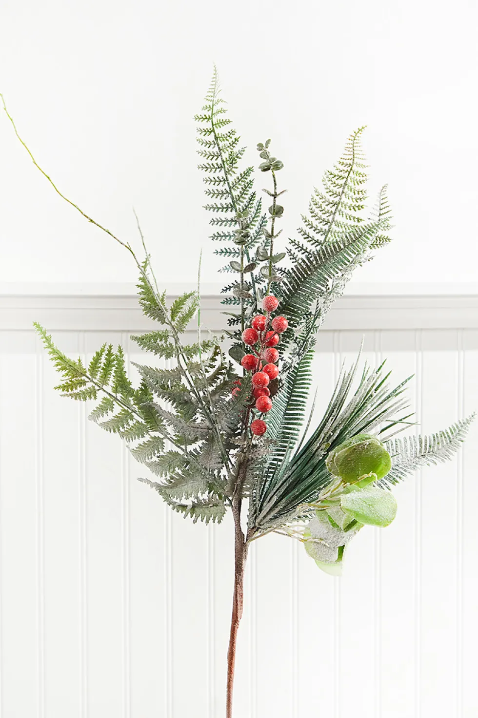 32" Flocked Fern Spray