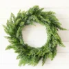 22" Frosted Cedar Wreath