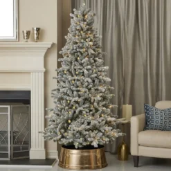 7' Frosted Palmetto Pine LED Tree