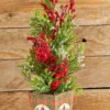 26" Frost Weatherproof Berry Mini Spruce Tree in Pot
