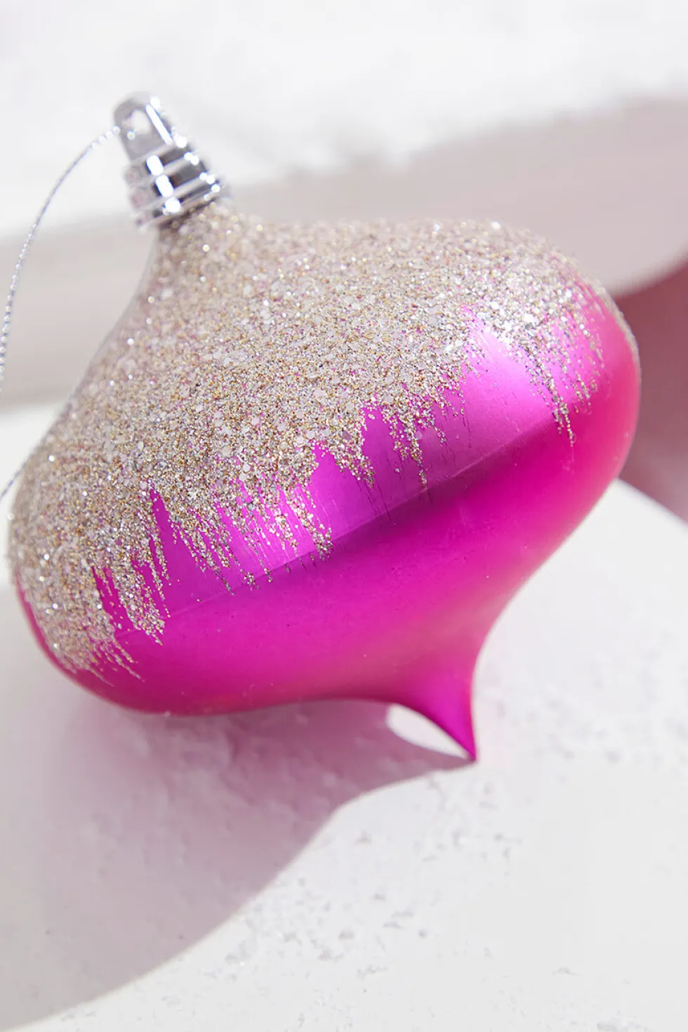 5" Fuchsia Frost Onion Ornament