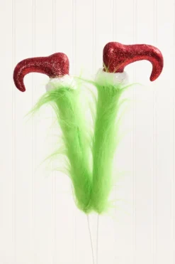 22" Furry Green Monster Legs Spray