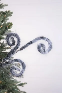 30” Furry Spiral Curly Spray - Black/White