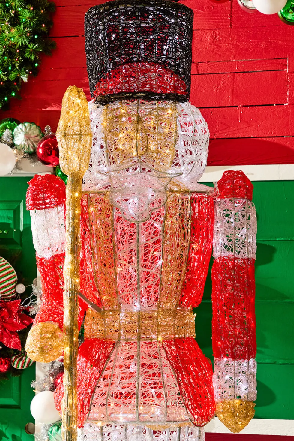 8' Giant Nutcracker with Red Jacket