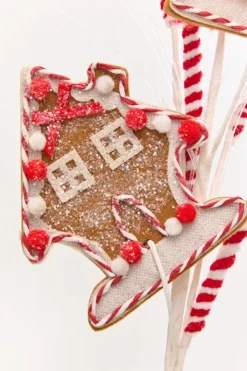 30" Gingerbread House Spray