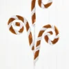 28" Gingerbread Stripe Spiral Curly Spray