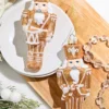 6.5" Glass Gingerbread Soldier Ornament