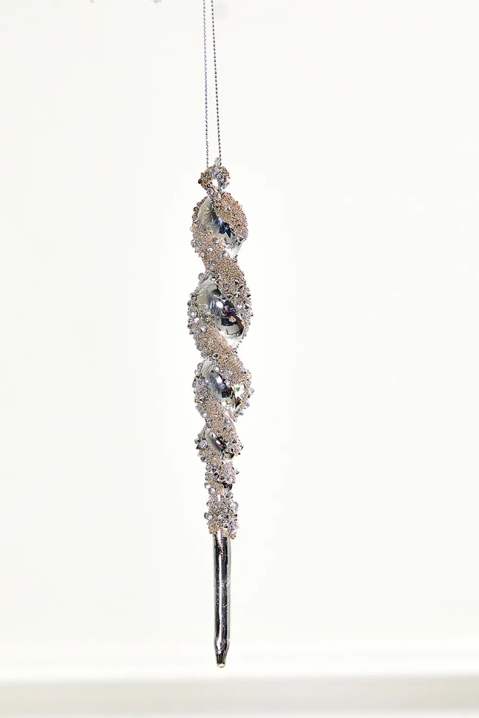 7.5" Glass Icicle Ornament