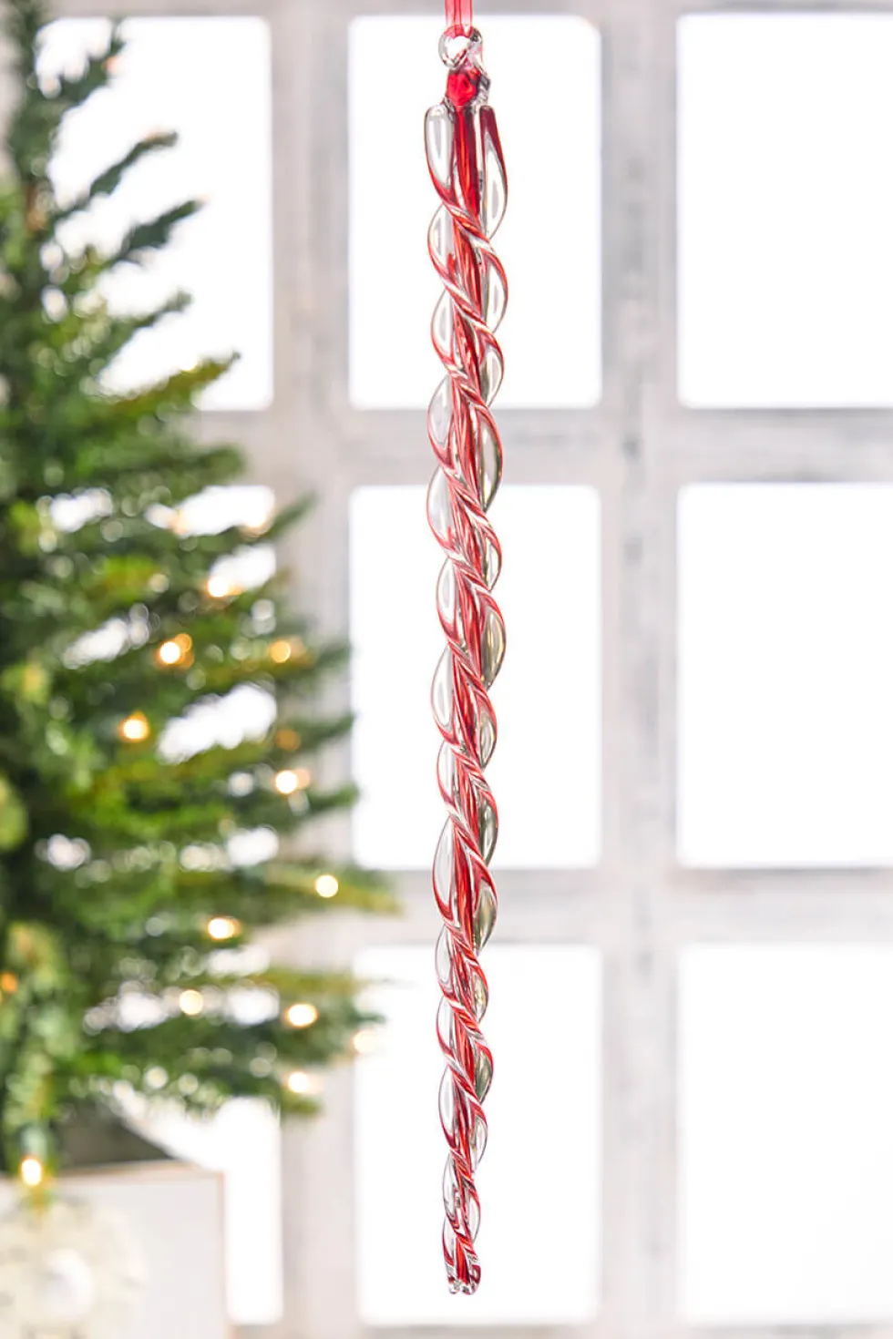 16.5" Glass Icicle Ornament