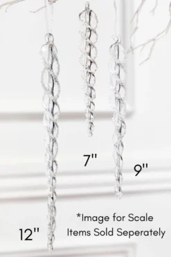 12" Glass Icicle Ornament - Large