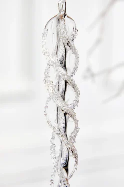 9" Glass Icicle Ornament - Medium