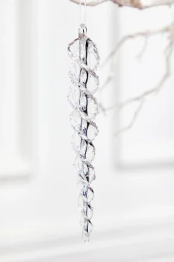 7" Glass Icicle Ornament - Small