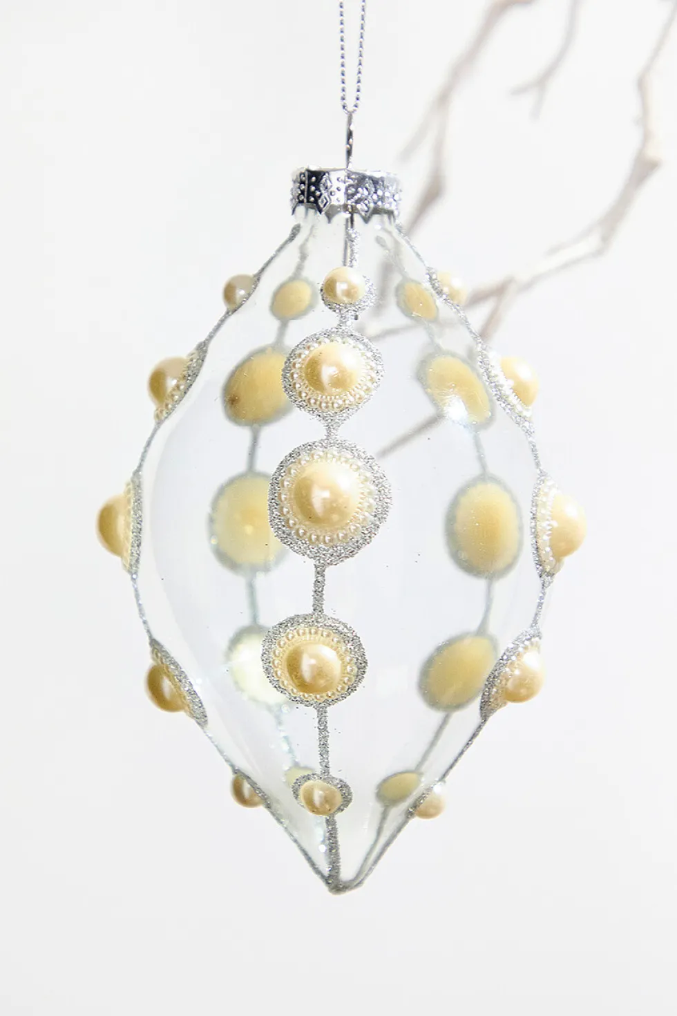 4" Glass Pearl Ornament