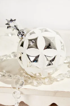 5” Glass Star Faceted Ornament