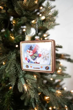 4” Glass Vintage Television Ornament