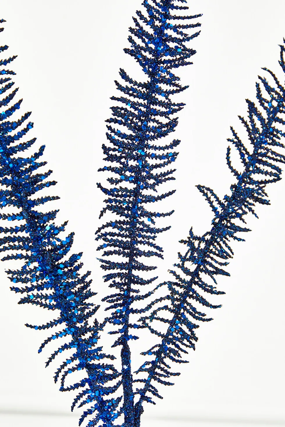 35" Glitter Fern Spray - Midnight Blue