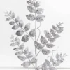 35” Glitter/Mica Later Fern Spray Silver