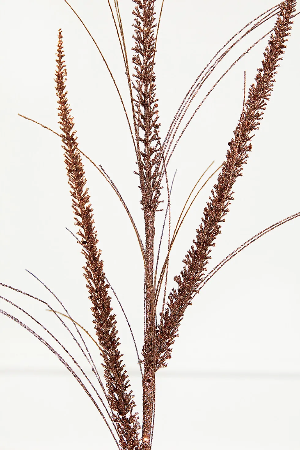 34" Glitter Mica Triple Spike Grass Spray - Copper
