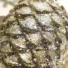 9" Glitter Pinecone with Hanger - Charcoal