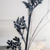 27” Glitter/Sequin Boxwood Grass Christmas Sprays - Midnight Blue