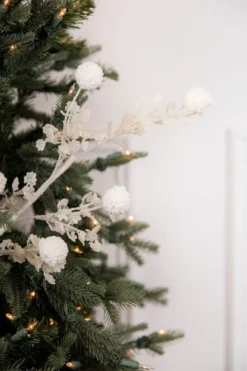 25” Glitter Sequin Sweetgum Ball Leaf Spray
