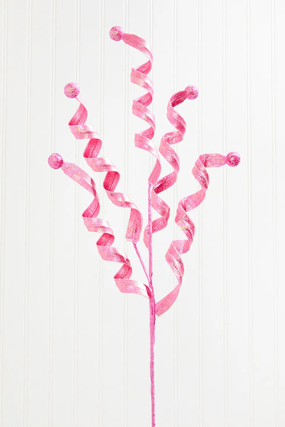 30" Glossy Frizzy Curly Ball Spray - Pink