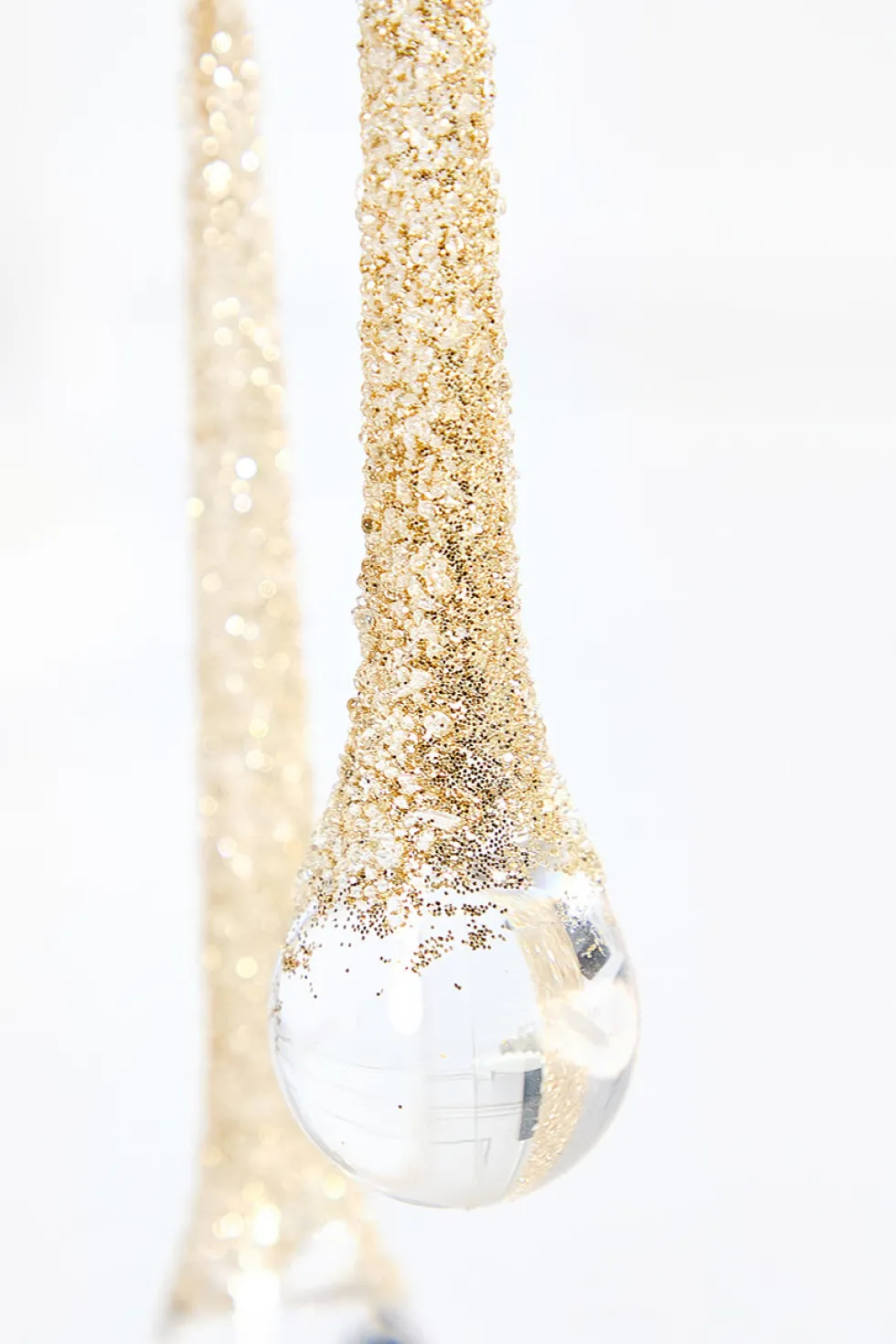 26" Gold Glass Drop Ornament Spray