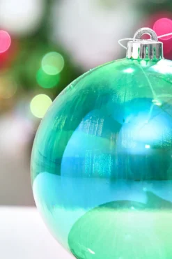 6" Green Iridescent Ball Ornament