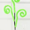 28" Green Puff Chenille Spiral Curly Spray
