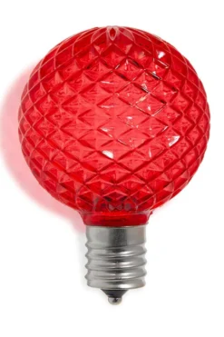 G50 Wonderful LED SMD Bulb (25 bulbs/bag) - Faceted, Red