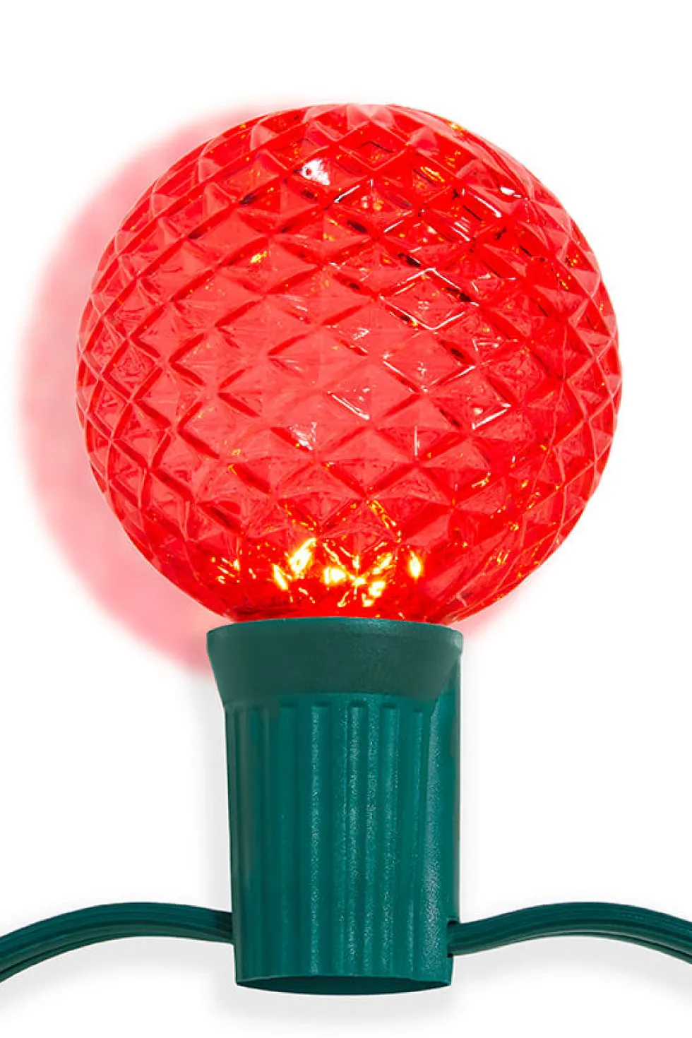 G50 Wonderful LED SMD Bulb (25 bulbs/bag) - Faceted, Red