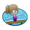 3" Gymnast With Stars Customizable Ornament