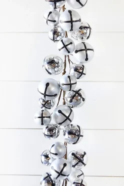 5’ Holiday Silver Jingle Bells Garland