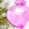 9" Hot Pink Pearlescent Finial Ornament